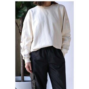 Tibi Cocoon Sweatshirt in Ivory, size XXS